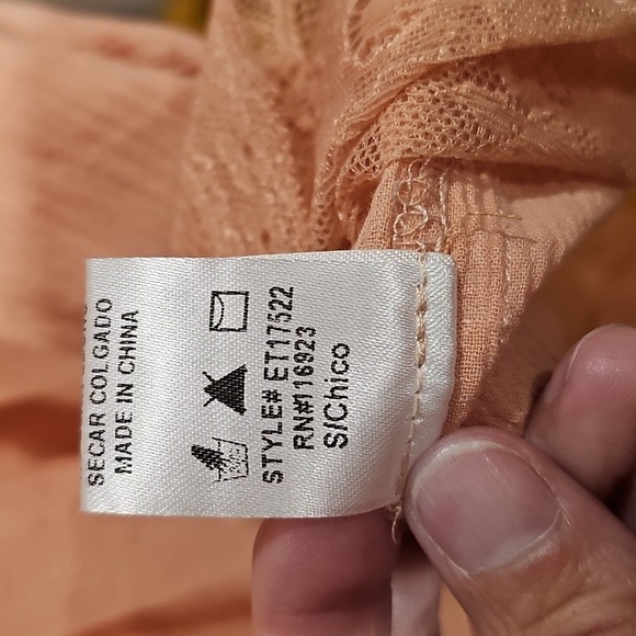 Easel Pink Lace Trim Top Sz S NWT - Picture 7 of 9